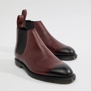 Dr Martens Wilde Temperley Boots In Cherry Red